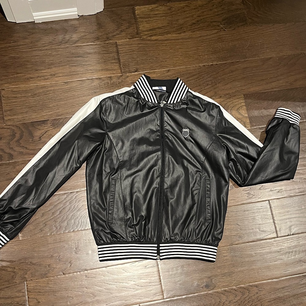 Black K-Swiss windbreaker